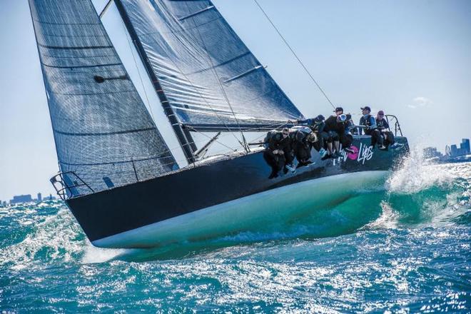 Owner Christopher Whitford and helmsman Michael Whitford led Hot Lips to a third place finish at the North American Championship, held off Chicago © Farr 40 Class Association